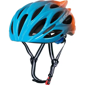 Cyklistická přilba přilba FORCE BULL HUE, modro-oranžová L-XL