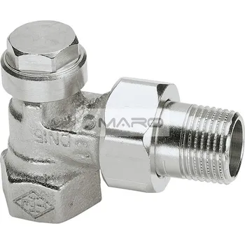 Radiátor IMI Heimeier Šroubení radiátorové regulační Regulux rohové, uzavíratelné, s vypouštěním 3/4" x 3/4", 0351-03.000