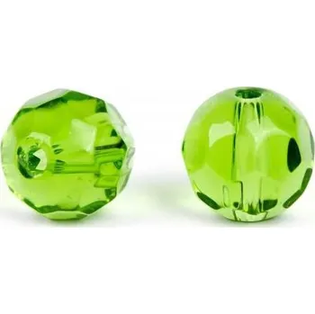 Korálek Korálky broušené/ohňovky - zelená světlá > Ø12mm (250 gramů)