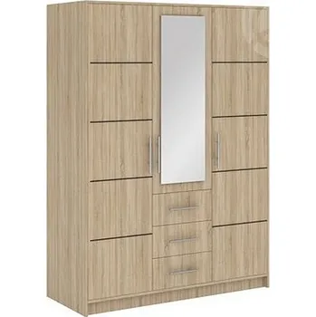 Šatní skříň Skříň Bali 3D 147cm Dub sonoma