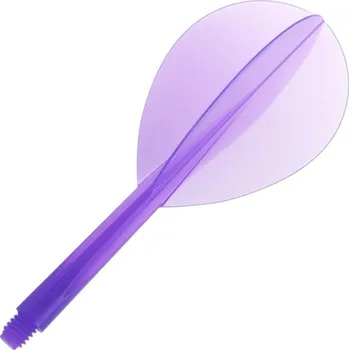Příslušenství pro šipky Condor Letky Zero Stress - Teardrop - Medium - Clear Purple CN077