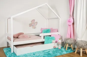 Dětská postel Maxido Dita s přistýlkou 200 x 120 cm bílá