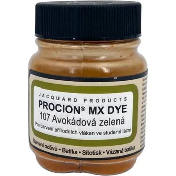 Speciální výtvarná barva Jacquard - Reaktivní barvy na batikování Procion MX 19g - avokádová zelená 107