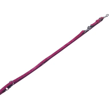 Vodítko pro psa Nobby VELOURS vodítko ze semišové kůže S-M 2 m malina