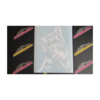 Polep vozidla Pes 147 levá Jorkšírský teriér (12 - zelená) SAMOLEPKA NA AUTO, NÁLEPKA, FÓLIE, POLEP, TUNING, VLASTNÍ TEXT, TISK, AUTOSAMOLEPKY.cz, POLEPY, OBRÁZEK, LOGO, 3D STICKERS