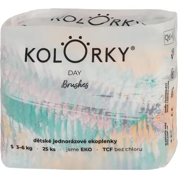 jednorázová plena Kolorky Day štětec S 3-6 kg 25 ks