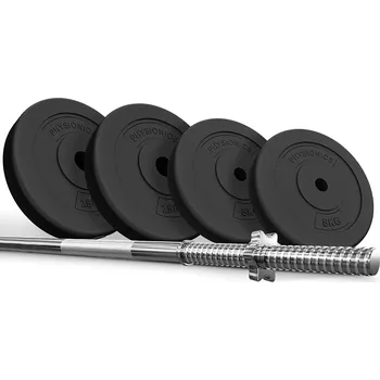 PHYSIONICS Vzpěračský set se závažím 120 cm, 30 kg