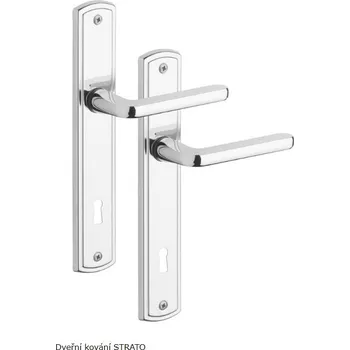 Dveřní kování Dveřní kování STRATO klíč r. 90 titan zlatá klika-klika ROSTEX výprodej