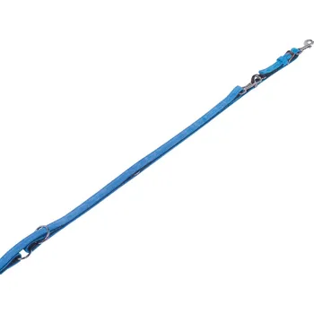 Vodítko pro psa Nobby VELOURS vodítko ze semišové kůže L-XL 2 m tyrkysová