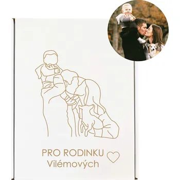 Dárková krabička s gravírováním OBRYSU FOTOGRAFIE Velikost krabičky: A3, Kresba: Potřebuji namalovat