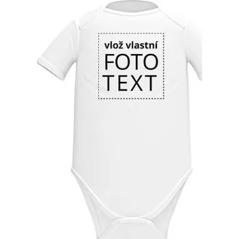 Kojenecký body Dětské body krátký rukáv BIO s vlastním potiskem