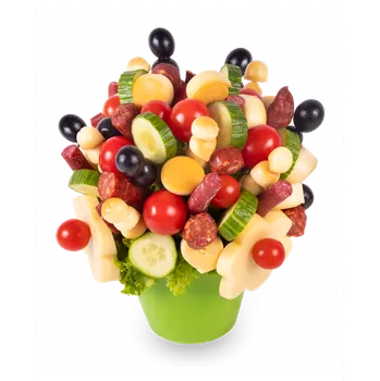 Dárkový potravinový koš Frutiko.cz - Klobásová kytice Malý (S)