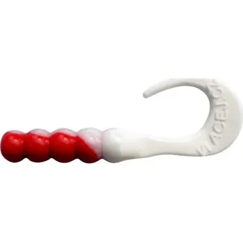 Umělá nástraha Vláčej Gumová nástraha Twister Bobule 70 mm Barva: červeno-bílá