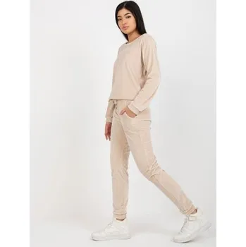 Dámský komplet s kalhotami Clarisa RUE PARIS světle béžový