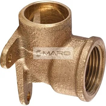 rozdělovač topení Koleno Cu pájecí 90° 4471G nástěnné 15 x 1/2", 101275