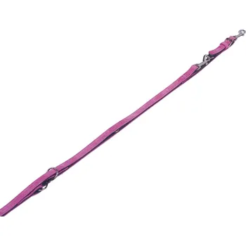 Vodítko pro psa Nobby VELOURS vodítko ze semišové kůže L-XL 2 m fuchsie