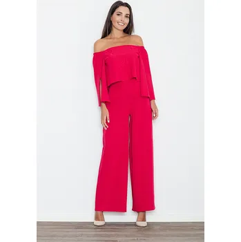 Dámský overall Overal s odhalenými rameny M539 FIGL Barva: Červená, Velikost: M