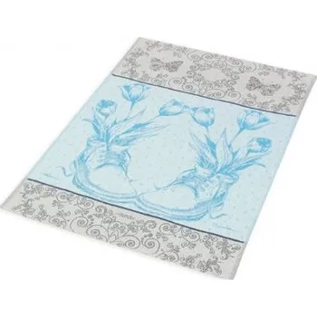 Velikonoční dekorace UTĚRKA velikonoční BOTY S KVĚTINOU tyrkysová