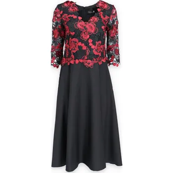 Dámské šaty Šaty společenské dlouhé Roxana krajka B barva: červená-bordó, velikost: 40