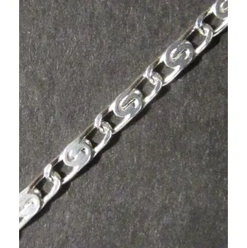 Řetízek Stříbrný řetízek - tvar spojených spínacích špendlíků - délka 45cm