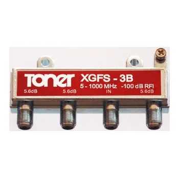 Napájecí kabel TONER CABLE EQUIPMENT UK Ltd. XGFS-3B rozbočovač 1/3, 6.2dB