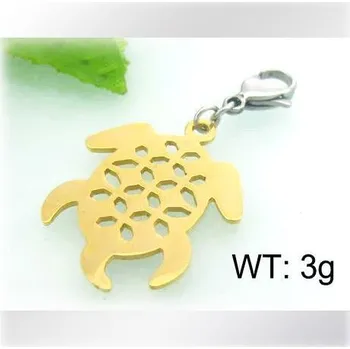 Přívěsek Silueta želvy - přívěsek z oceli ve zlaté barvě