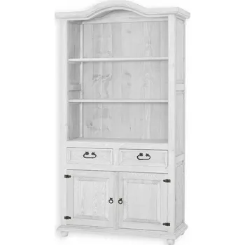 Knihovna Rustikální knihovna WHITE HOME REG06 Barevné provedení: Bílá patina K03 - bílá patina K03