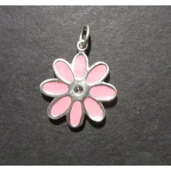 Přívěsek Osmilistý růžový květ - stříbrný přívěsek