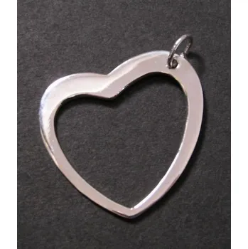 Přívěsek Výrazný obrys srdce - stříbrný přívěsek