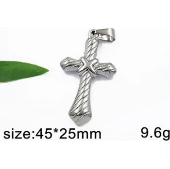 Přívěsek Kříž - 45x25mm - ocelový přívěsek