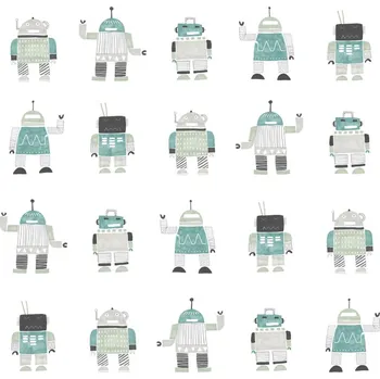 Tapeta Vliesová tapeta na zeď dětská, Roboti 138938, Little Bandits, Esta