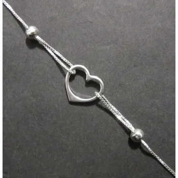 Řetízek Řetízek (náramek) se srdcem uprostřed - 18cm
