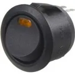 Spínač kolébkový kulatý 20A oranžová LED