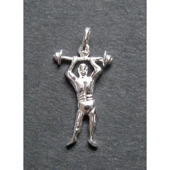 Přívěsek Kulturista - stříbrný přívěsek / přívěsek ze stříbra