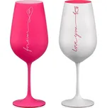 Crystalex Sklenice na červené a bílé víno Love I. 550 ml, 2 ks