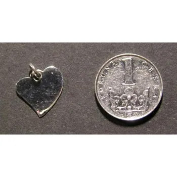 Přívěsek Plné hladké srdíčko - stříbrný přívěsek