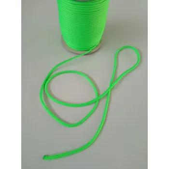 Provaz polyesterový,šňůra 2mm, neónově zelená , galanterie, metráž