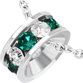 Přívěsek Ocelový přívěsek - zelená obruč