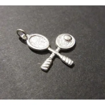 Přívěsek Dvě křížící se tenisové pálky - stříbrný přívěsek