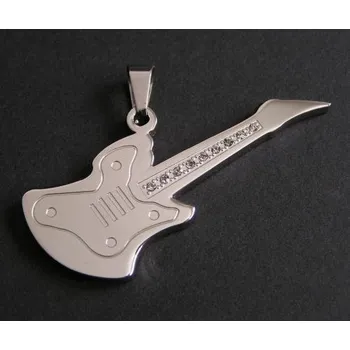 Přívěsek Kytara - varianta 13 - ocelový přívěsek