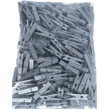 Dřevěné kolíčky, stříbrné, 35 mm, balení 250 ks