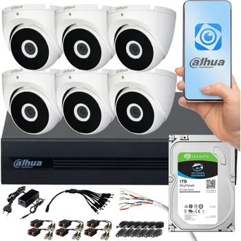 Dohledový set Dahua COOPER XVR 1TB 6x FullHD dome kamera