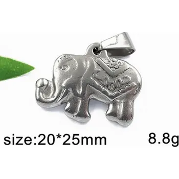 Přívěsek Slon - 20x25mm - ocelový přívěsek