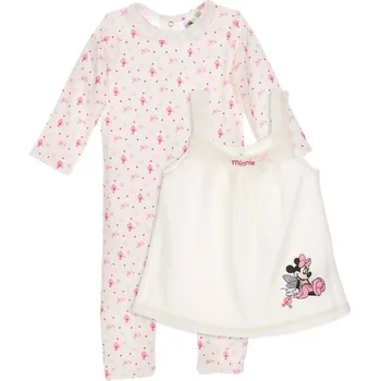Kojenecký overall Minnie Mouse KOMPLET ŠATIČKY A OVERAL MINNIE baby, krémovo - růžová Velikost: 18 m.