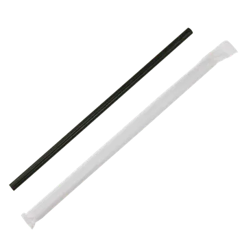 EcoPack Papírové brčko hygienicky balené 8/230 mm černé ideal pack® ba1/200 ks