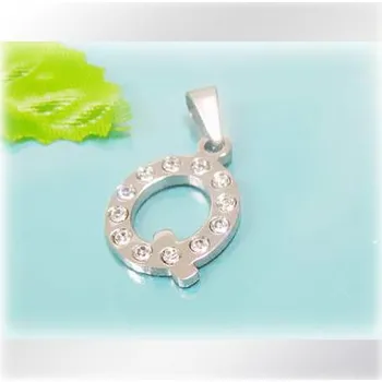 Přívěsek Zdobený ocelový přívěsek - písmeno Q