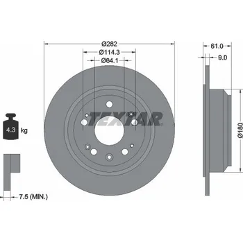 Brzdový kotouč Brzdový kotouč TEXTAR 92165803