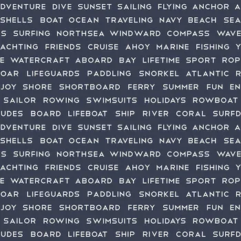 Tapeta Modrá vliesová tapeta s nápisy 138961, Regatta Crew, Esta Home