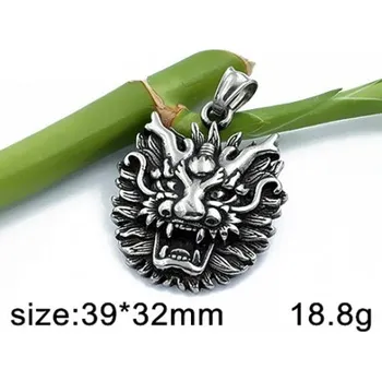 Přívěsek Příšera / nestvůra - 39x32mm - ocelový přívěsek