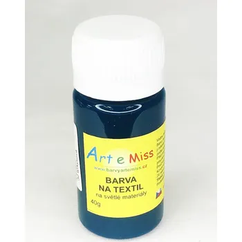 Výtvarná barva Barvy na světlý textil 40g - 32 Tyrkysová